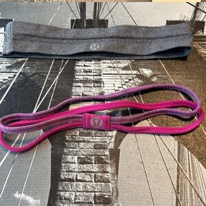 lululemon athletica Charcoal and Magenta Headbands